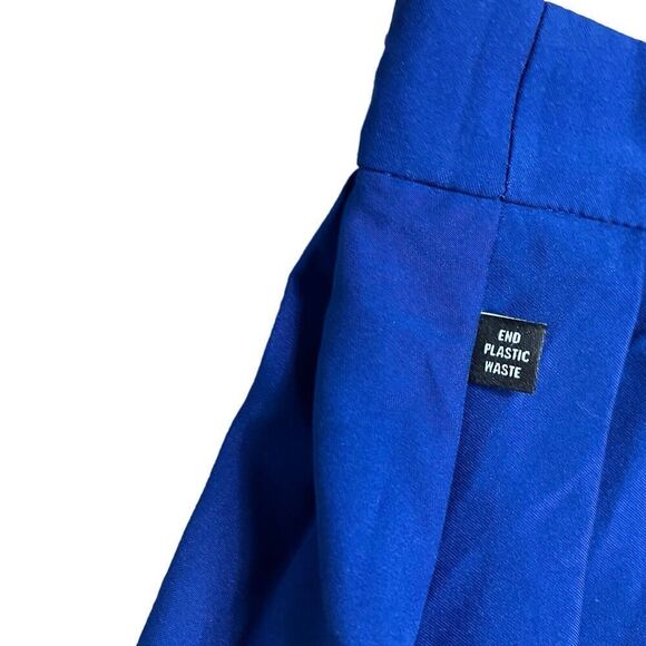 Adidas Skirt WMNS 8 Blue Pleated Lifestyle Tennis Collegiate Sporty Logo Preppy - Picture 7 of 16